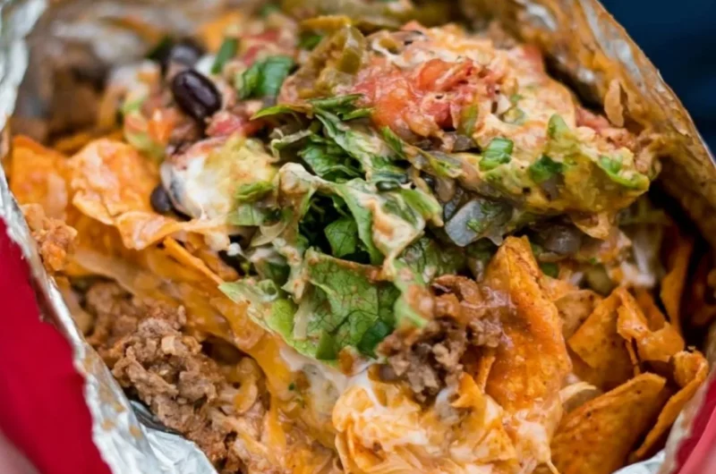 Delicious camping tacos prepared over a campfire in the great outdoors.