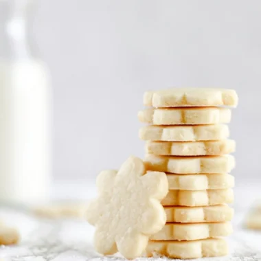 Freshly baked homemade sugar cookies on a cooling rack