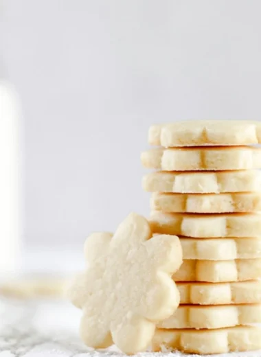 Freshly baked homemade sugar cookies on a cooling rack
