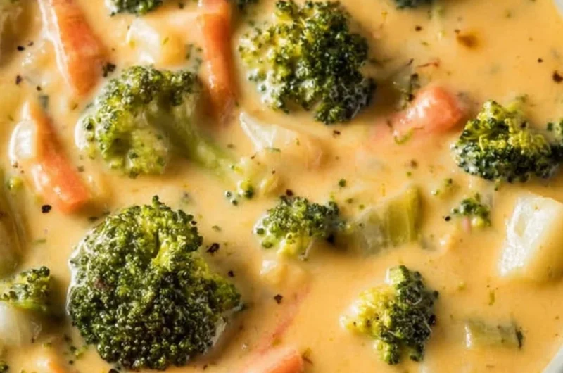 Delicious protein-packed soup in a bowl with fresh ingredients