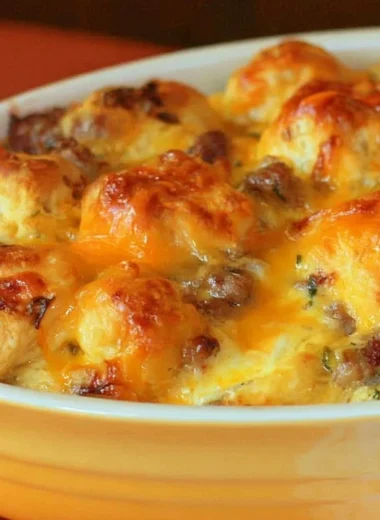 Delicious make-ahead breakfast cobbler served at brunch